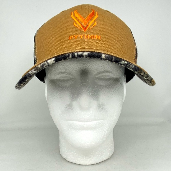 Python True Timber Hat Tan Camo Logo Performance Adjustable Hunting Cap - Picture 2 of 11